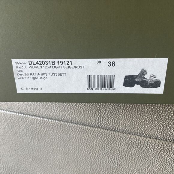 MARIA LUCA STRAP Buckle Iris LEATHER Platform SANDALS Beige EU 38  7.5 US - Picture 10 of 15